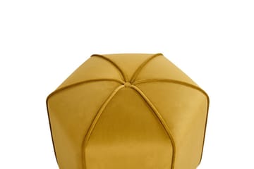 Sittepuff Wishek Gul - Gul - Møbler - Stoler - Krakk - Puff