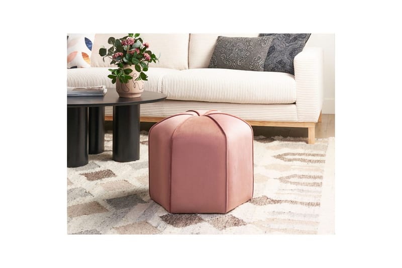 Sittepuff Wishek Rosa - Rosa - Møbler - Stoler - Krakk - Puff