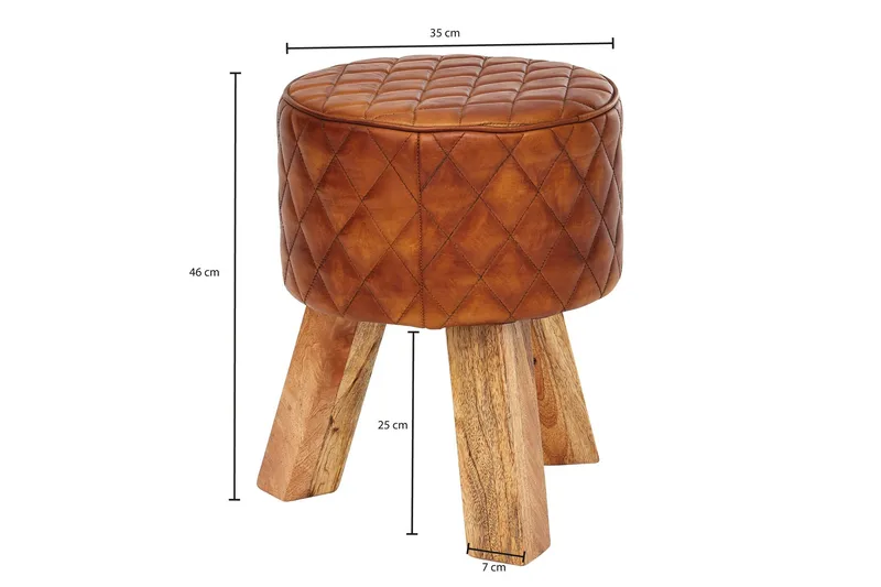 Soans Sittepuff - Brun - Møbler - Stoler - Krakk