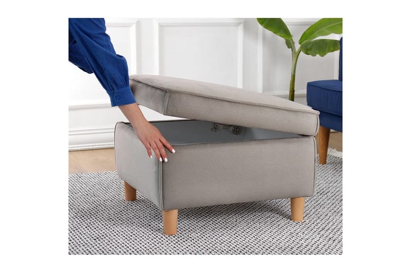 Sufian Fotskammel 63 cm - Brun - Møbler - Stoler - Krakk - Fotskammel
