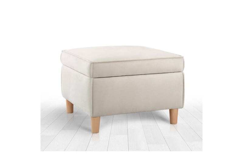 Sufian Fotskammel 63 cm - Cremehvit - Møbler - Stoler - Krakk - Fotskammel