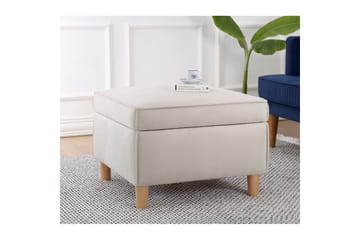 Sufian Fotskammel 63 cm - Cremehvit - Møbler - Stoler - Krakk - Fotskammel