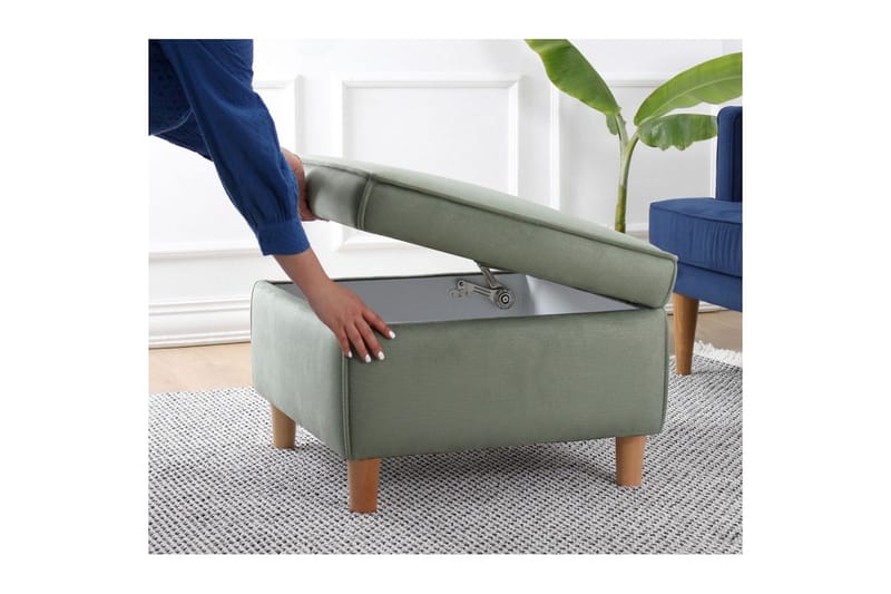 Sufian Fotskammel 63 cm - Grön - Møbler - Stoler - Krakk - Fotskammel