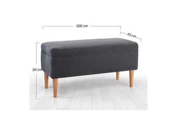 Sufian Saccosekk Utendørs 43 cm - Grå - Møbler - Stoler - Krakk - Puff