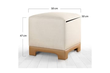 Sufian Saccosekk Utendørs 50 cm - Beige/Cremehvit - Møbler - Stoler - Krakk - Puff