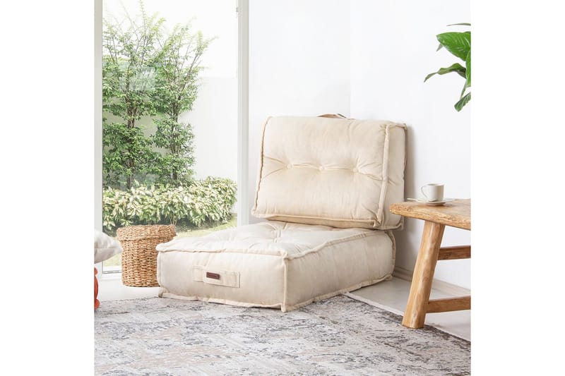 Sufian Saccosekk Utendørs 80 cm - Beige - Møbler - Stoler - Krakk - Puff