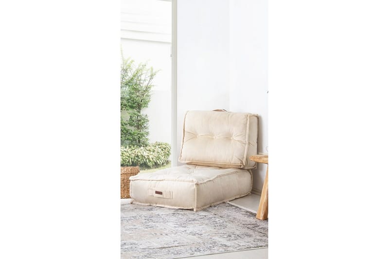 Sufian Saccosekk Utendørs 80 cm - Beige - Møbler - Stoler - Krakk - Puff