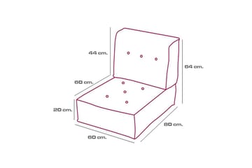 Sufian Saccosekk Utendørs 80 cm - Beige - Møbler - Stoler - Krakk - Puff