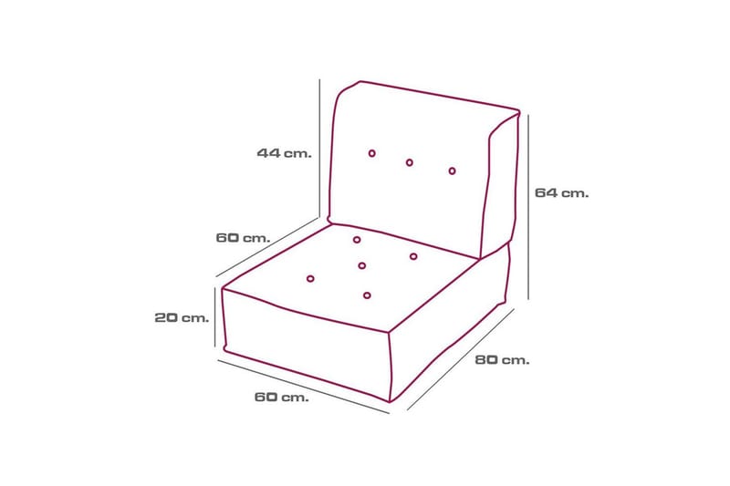 Sufian Saccosekk Utendørs 80 cm - Beige - Møbler - Stoler - Krakk - Puff