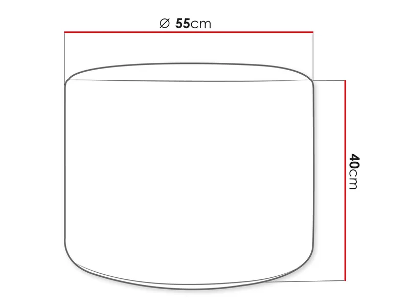 Teylor Sittepuff 55 cm - Beige - Møbler - Stoler - Krakk - Puff