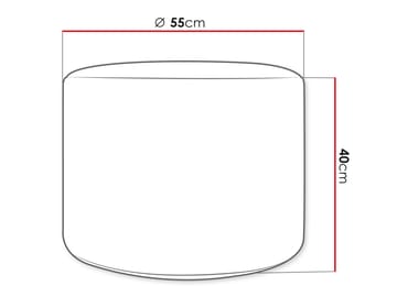 Teylor Sittepuff 55 cm - Beige - Møbler - Stoler - Krakk - Puff