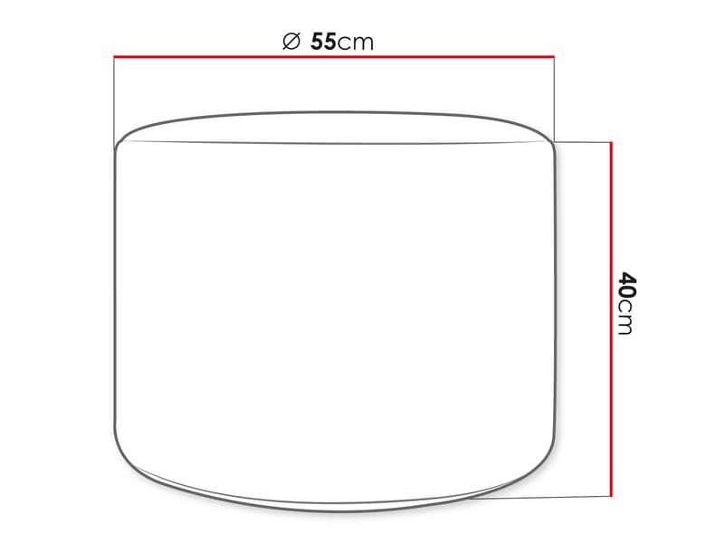 Teylor Sittepuff 55 cm - Beige - Møbler - Stoler - Krakk - Puff