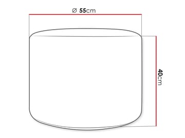 Teylor Sittepuff 55 cm - Grå - Møbler - Stoler - Krakk - Puff