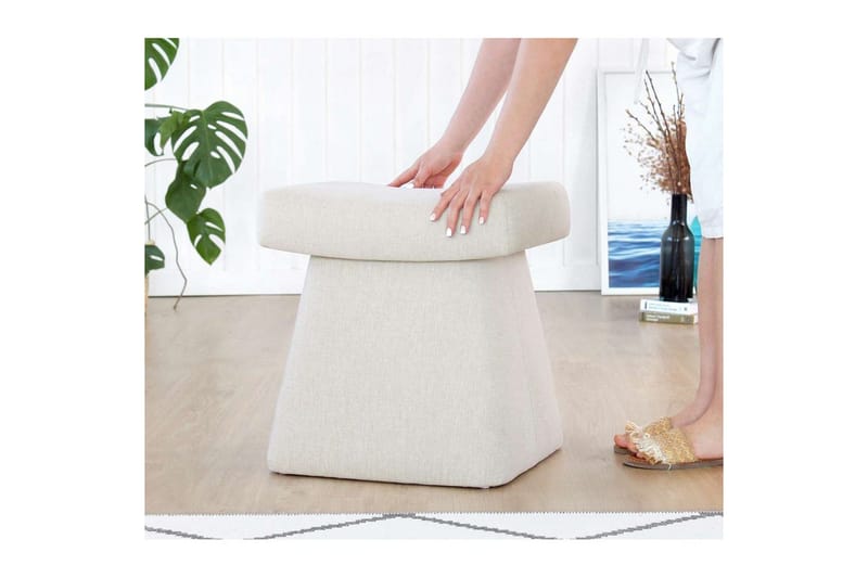 Thyrosin Sittepuff Utomhus 38 cm - Krem - Møbler - Stoler - Krakk - Puff