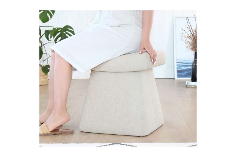 Thyrosin Sittepuff Utomhus 38 cm - Krem - Møbler - Stoler - Krakk - Puff