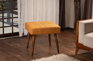 Urgnano Sittekrakk - Gul/Natur - Møbler - Stoler - Krakk