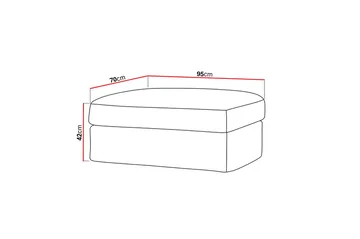 Valencia fotskammel med avtakbart og vaskbart trekk - Lysebrun - Møbler - Stoler - Krakk - Fotskammel
