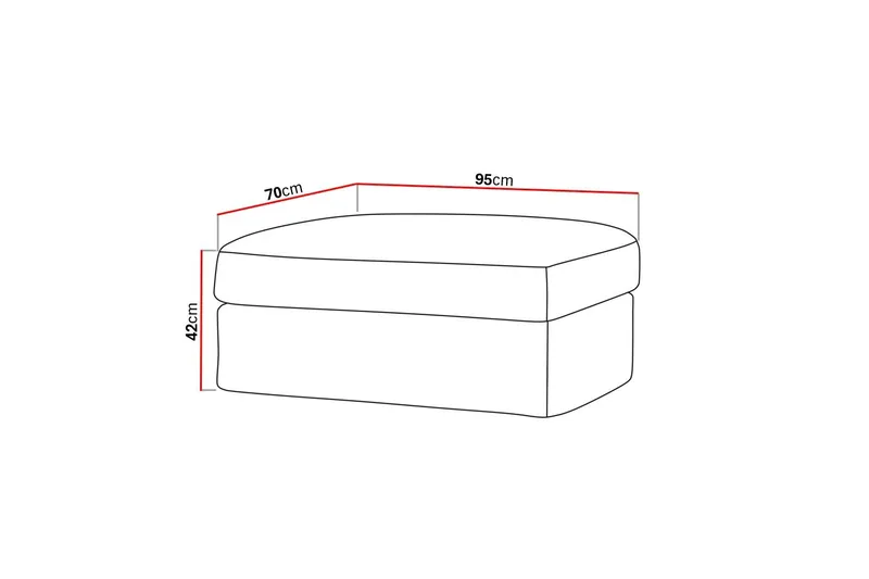 Valencia fotskammel med avtakbart og vaskbart trekk - Lysebrun - Møbler - Stoler - Krakk - Fotskammel