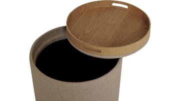 Velmira puff 2 deler 39 cm rund - Mørk beige - Møbler - Stoler - Krakk - Puff