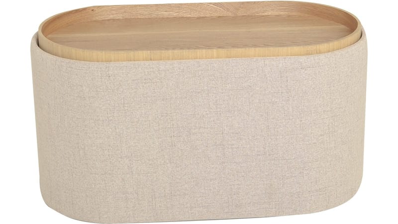 Velmira Puff 77 cm Oval - Beige - Møbler - Stoler - Krakk - Puff