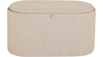 Velmira Puff 77 cm Oval - Beige - Møbler - Stoler - Krakk - Puff