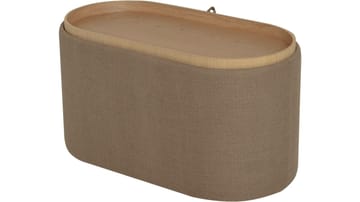 Velmira Puff 77 cm Oval - mørk beige - Møbler - Stoler - Krakk - Puff