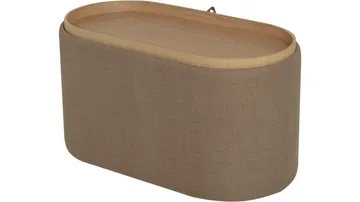 Velmira Puff 77 cm Oval - mørk beige - Møbler - Stoler - Krakk - Puff