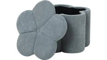 Viresta sittepuff med oppbevaring 60 cm - Blå - Møbler - Stoler - Krakk - Puff