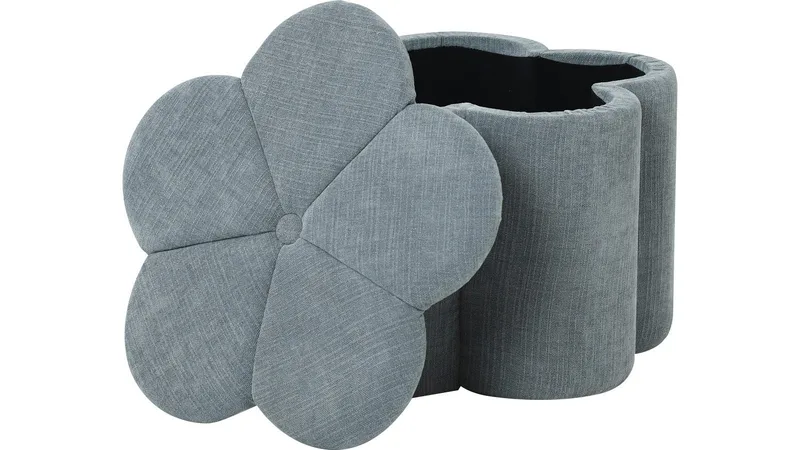 Viresta sittepuff med oppbevaring 60 cm - Blå - Møbler - Stoler - Krakk - Puff