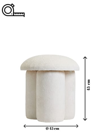 Vynor sittepuff 45 cm rund - Hvit - Møbler - Stoler - Krakk - Puff