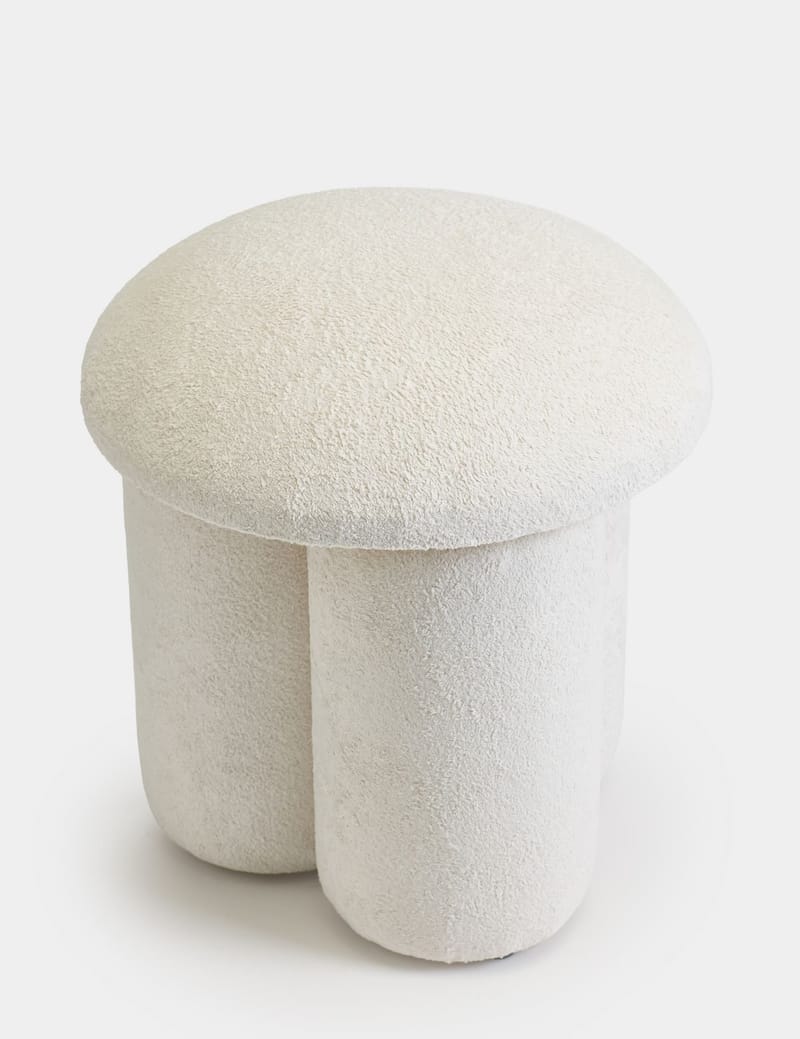 Vynor sittepuff 45 cm rund - Hvit - Møbler - Stoler - Krakk - Puff