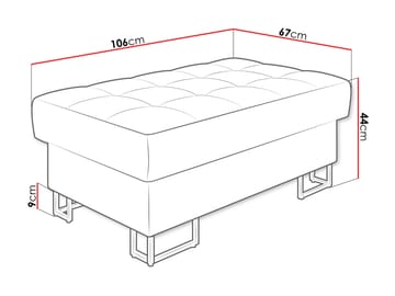 Warwick Fotskammel 106 cm - Møbler - Stoler - Krakk - Puff