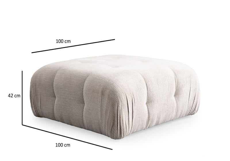 Yvara Sittepuff 100 cm - Beige - Møbler - Stoler - Krakk - Puff