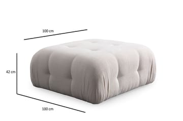 Yvara Sittepuff 100 cm - Hvit - Møbler - Stoler - Krakk - Puff