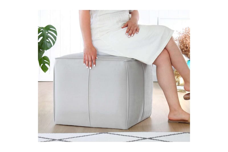 Zyra Sittepuff Utomhus 52 cm - Grå - Møbler - Stoler - Krakk - Puff