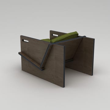 Latira Ørelappstol - Svart og grønn - Møbler - Stoler - Lenestoler