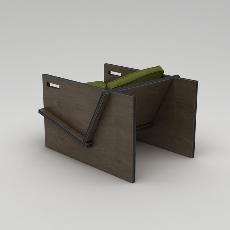 Latira Ørelappstol - Svart og grønn - Møbler - Stoler - Lenestoler