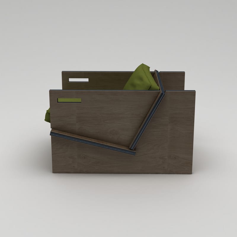 Latira Ørelappstol - Svart og grønn - Møbler - Stoler - Lenestoler