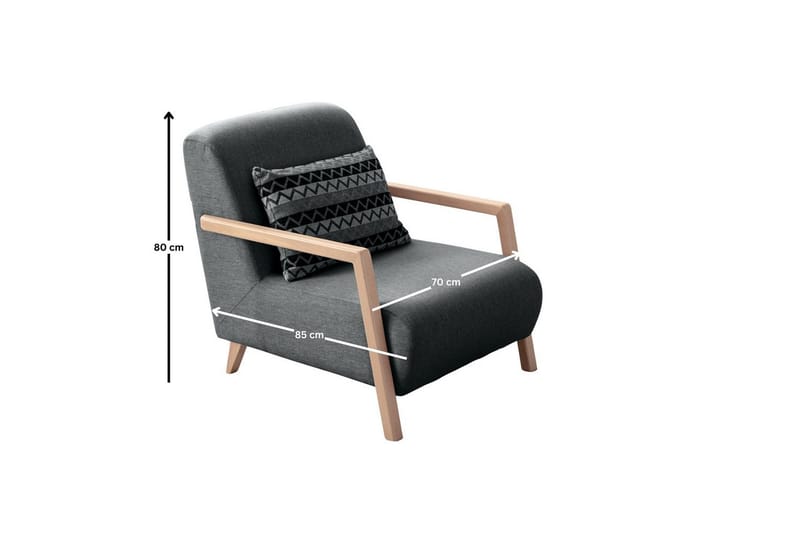 Latrona Lenestol - Antrasitt - Møbler - Stoler - Lenestoler