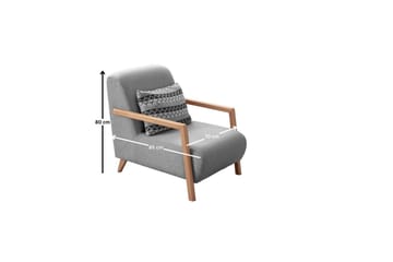 Latrona Lenestol - Grå - Møbler - Stoler - Lenestoler