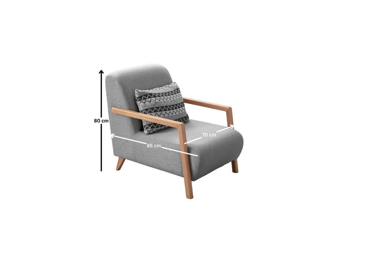 Latrona Lenestol - Grå - Møbler - Stoler - Lenestoler