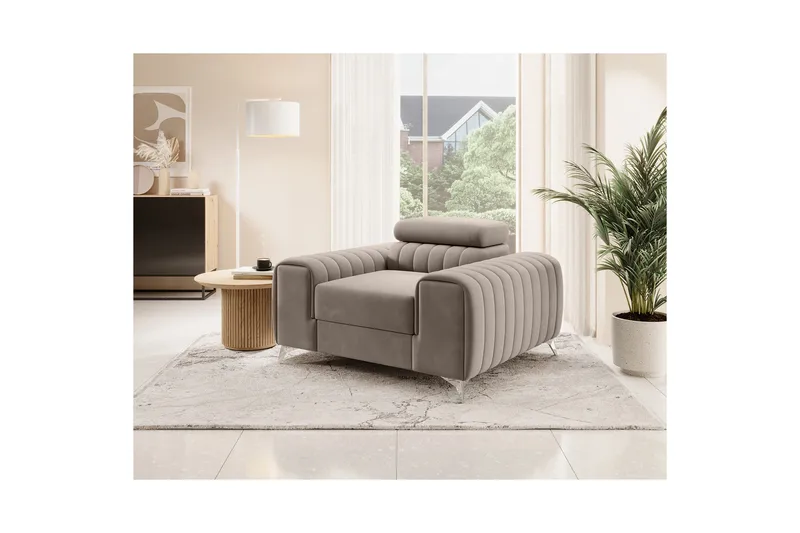 Laurece Lenestol - Beige - Møbler - Stoler - Lenestoler