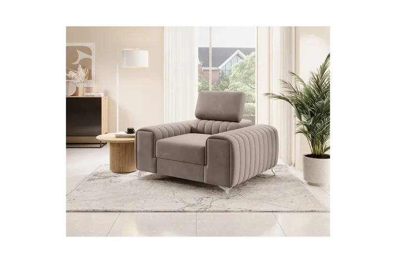 Laurece Lenestol - Beige - Møbler - Stoler - Lenestoler