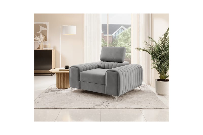 Laurece Lenestol - Grå - Møbler - Stoler - Lenestoler