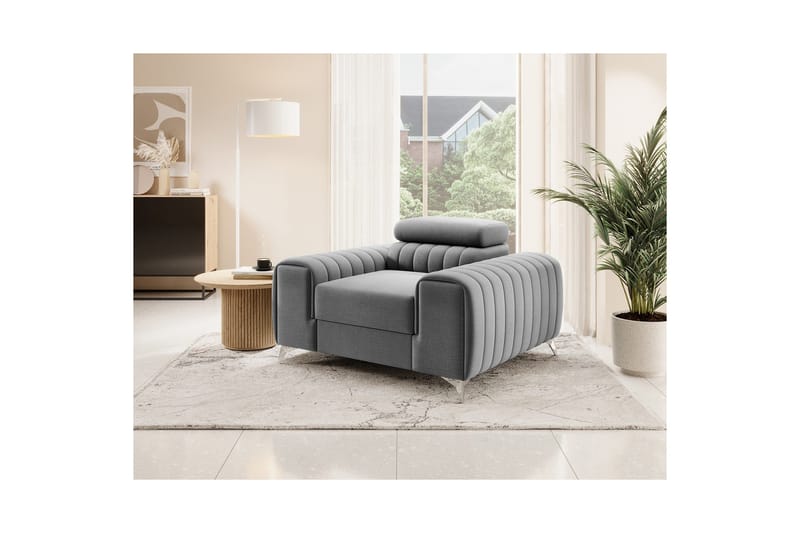 Laurece Lenestol - Grå - Møbler - Stoler - Lenestoler