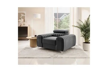 Laurece Lenestol - Mørkgrå - Møbler - Stoler - Lenestoler