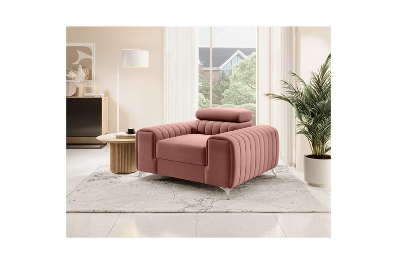 Laurece Lenestol - Rosa - Møbler - Stoler - Lenestoler