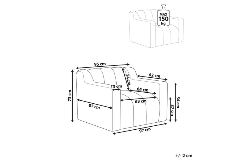 Lenestol Agerup - Beige - Møbler - Stoler - Lenestoler