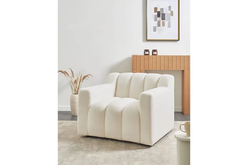 Lenestol Agerup - Hvit - Møbler - Stoler - Lenestoler