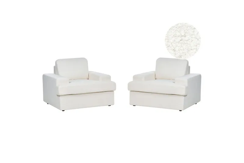 Lenestol Alla sett om 2 Hvit, Hvit